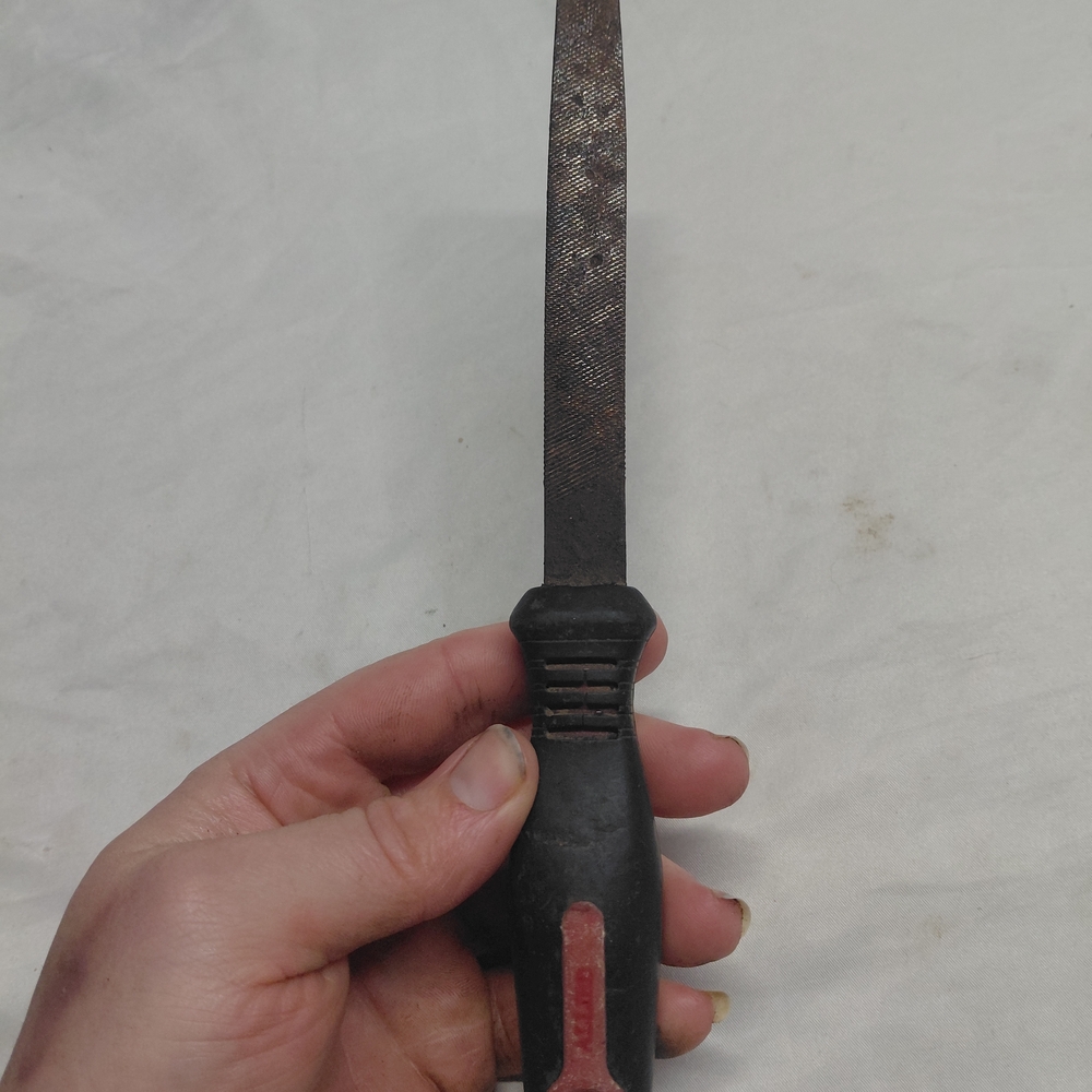 Black and Red Hand File